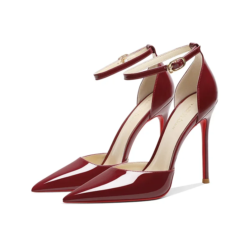 2024 New Wine Red High Heels Women's Thin Heels One Line Buckle Baotou Sandals Sexy and Temperament Pointed Hollow Single Shoes
2024 New Wine Red High Heels Women's Thin Heels One Line Buckle Baotou Sandals Sexy and Temperament Pointed Hollow Single Shoes