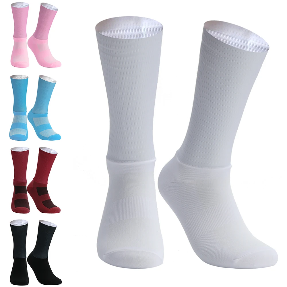 

Socks Bike New Summer Silica Aero Team Cycling Gel Non-slip Breathable Pro Racing Sports Socks Men Women Calcetines Ciclismo