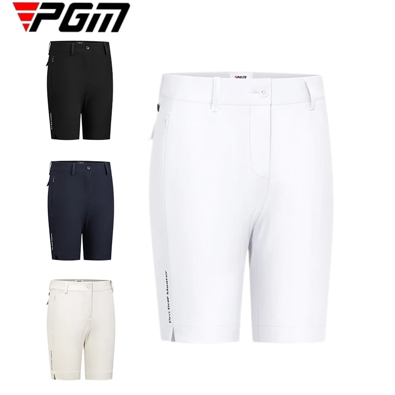 

PGM Golf Breathable Bottoms Women Waterproof Golf Shorts Lady Stretch Split Short Trousers Fast Dry Sweatpant with Zipper Pocket