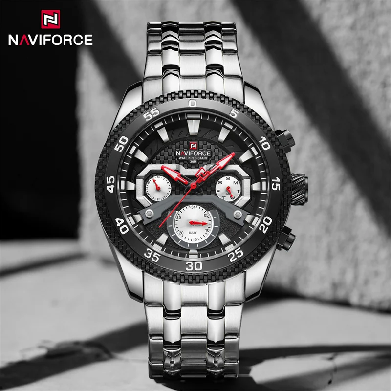 

NAVIFORCE New Fashion Watch for Men Military Waterproof Date Quartz Wristwatch With Luminous Chronograph Clock Reloj Hombre 2024