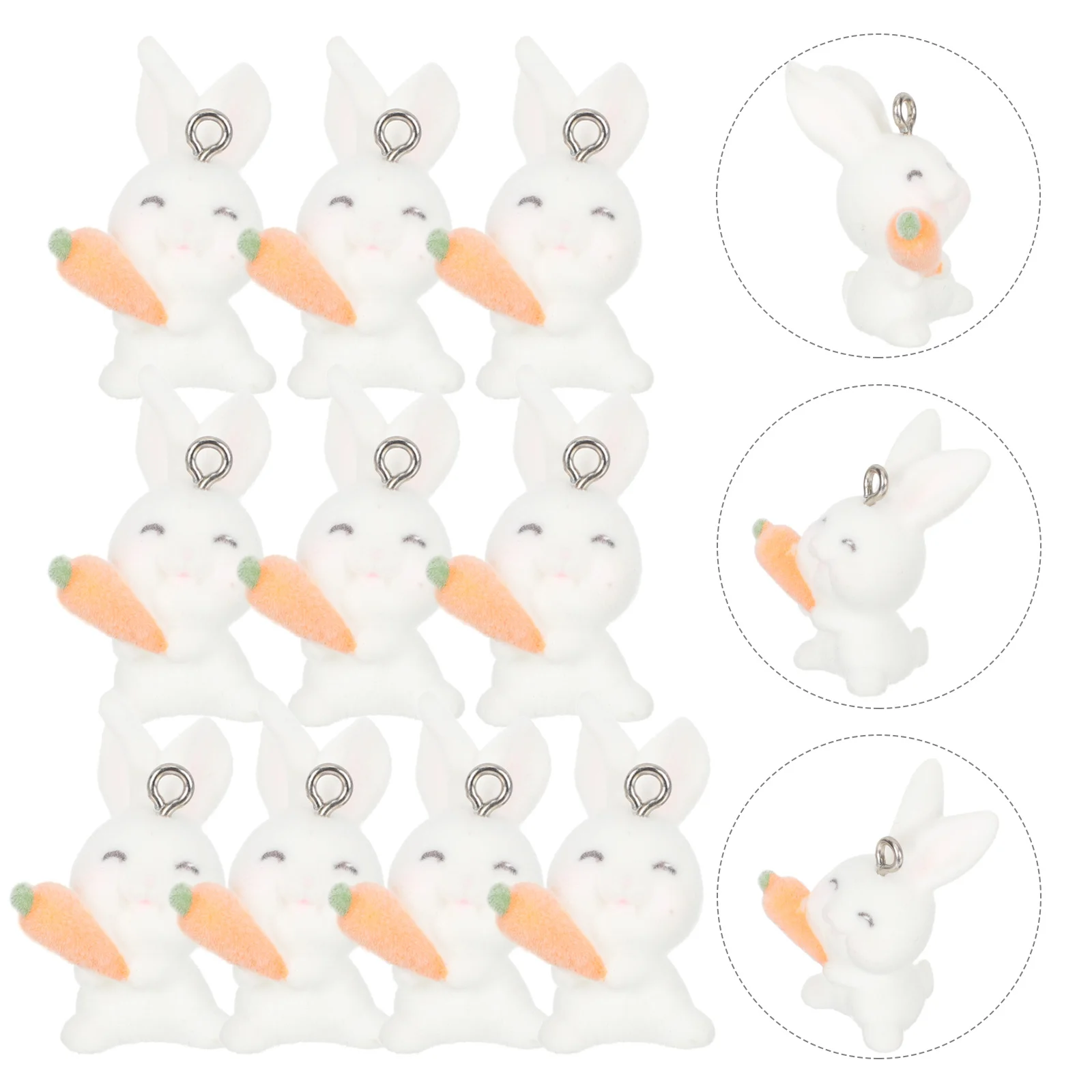 10 Pcs Simulation Rabbit Pendant Bunny Charm Three-dimensional Bracelet Charms Resin Flocking
10 Pcs Simulation Rabbit Pendant Bunny Charm Three-dimensional Bracelet Charms Resin Flocking