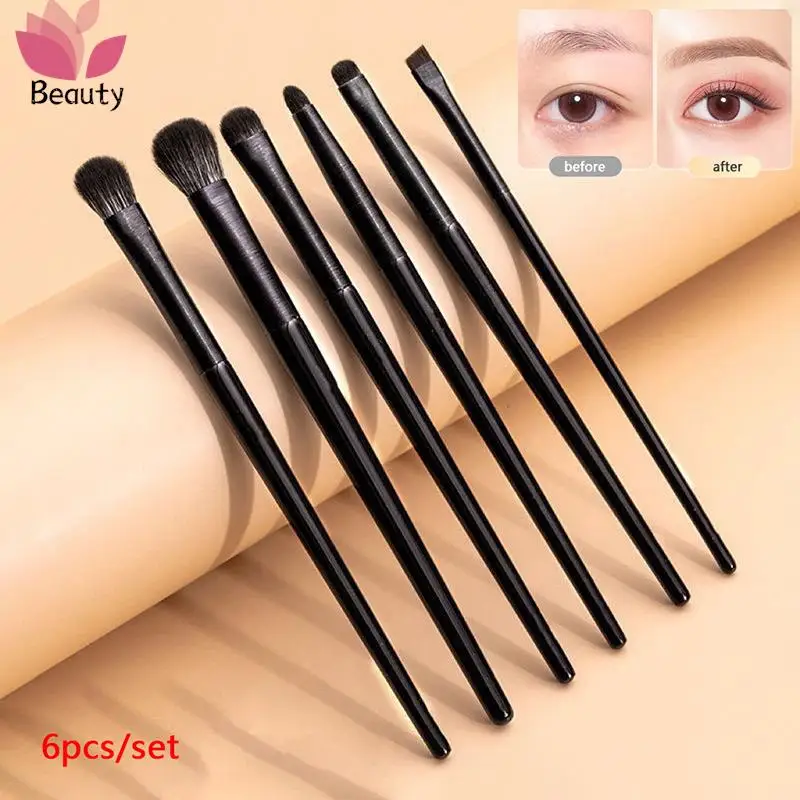 

6PCS Eyes Makeup Brushes Set Professional Soft Contouring Eyeshadow Eyeliner Eyebrow Brush Women Facial Beauty Cosmetic Tool