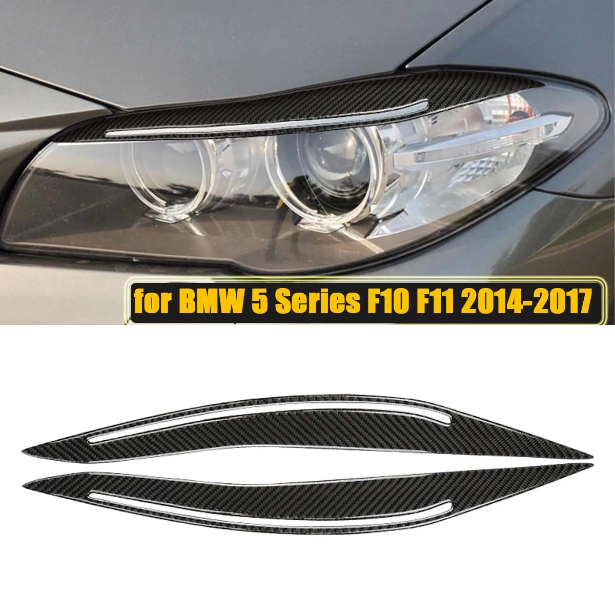 Front Headlights Eyebrows Eyelids Trim Cover Moulding Sticker for BMW 5 Series F10 F11 2014-2017 / 2011-2013 Car Accessories
Front Headlights Eyebrows Eyelids Trim Cover Moulding Sticker for BMW 5 Series F10 F11 2014-2017 / 2011-2013 Car Accessories