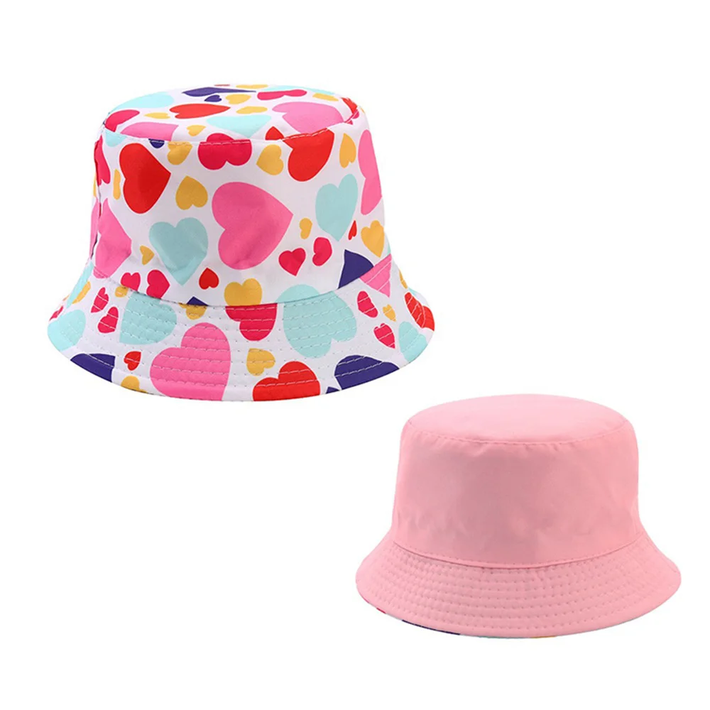 

Double Sided Baby Bucket Hat Solid Print Summer Children Fisherman Hats For Kids Boys Girls Unicorn Outdoor Beach Sun Cap