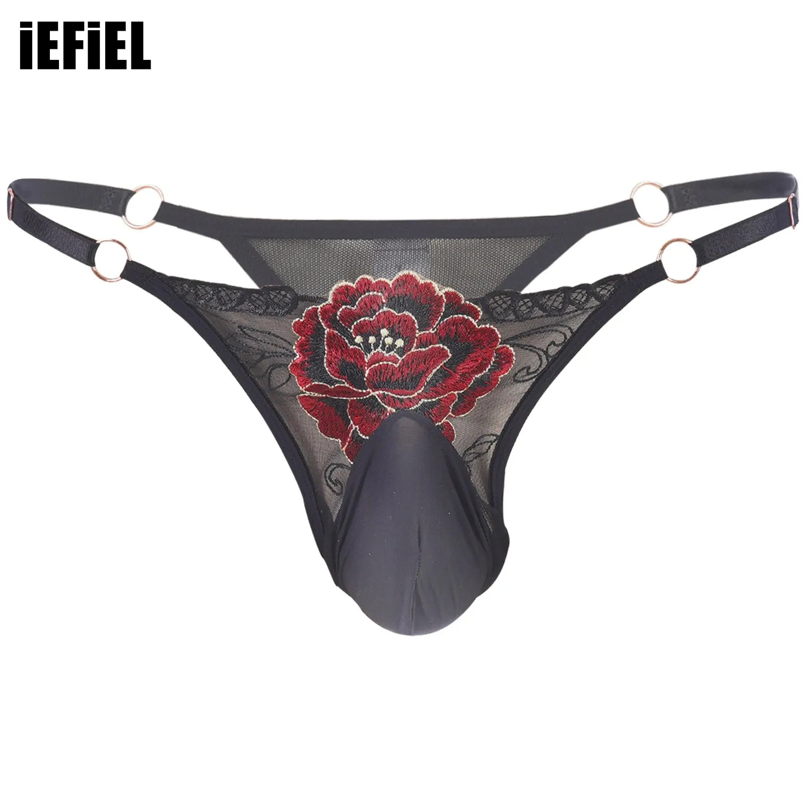 Mens Sissy Thongs Panties Peony Embroidery Thongs Low Rise Adjustable G-String Crossdresser Transvestite Briefs Underwear
Mens Sissy Thongs Panties Peony Embroidery Thongs Low Rise Adjustable G-String Crossdresser Transvestite Briefs Underwear