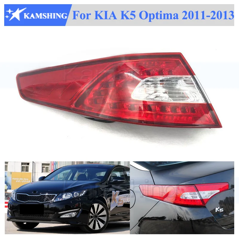 

Внешсветодиодный светодиод Kamshing для KIA K5 Optima 2011-2013, задсветильник фонарь, задний фонарь s, задние фонари, стоп-сигнал