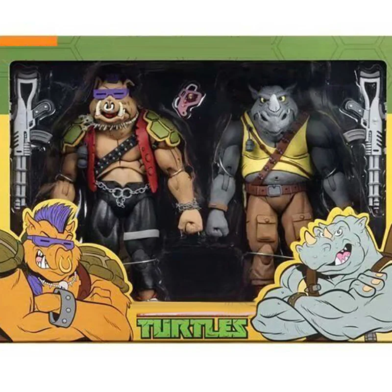 NECA Bebop Rocksteady Action Figure Michelangelo Shredder Donatello Turtle Footsoldier Krang Figures Halloween Birthday Gift Toy
NECA Bebop Rocksteady Action Figure Michelangelo Shredder Donatello Turtle Footsoldier Krang Figures Halloween Birthday Gift Toy