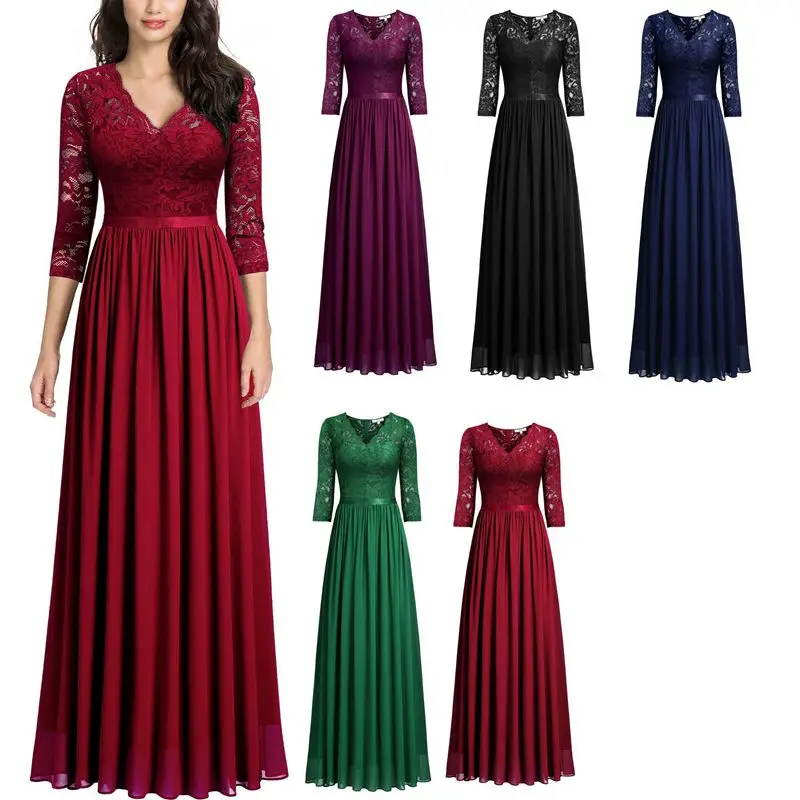 Red Chiffon Wedding Evening Dress Lace Appliques with 1/2 Sleeves vestidos largos de fiesta elegante para boda
Red Chiffon Wedding Evening Dress Lace Appliques with 1/2 Sleeves vestidos largos de fiesta elegante para boda