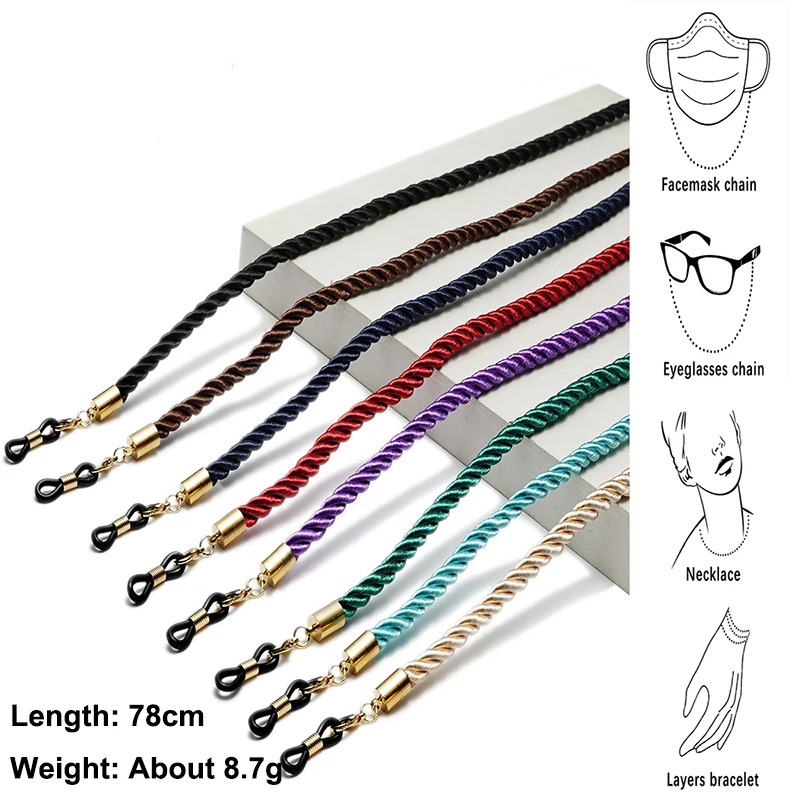 

Fashion Glasses Chain For Women Vintage Fabric Sunglass Lanyard Reading Glasses Strap Holder Neck Cord Hang On Neck Jewelry Gift