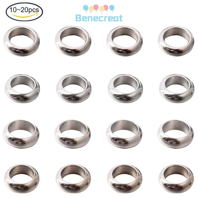 10-20PC 201 Stainless Steel Ring Spacer Beads Loose Beads for DIY Bracelets Necklaces Jewelry Making Stainless Steel Color
10-20PC 201 Stainless Steel Ring Spacer Beads Loose Beads for DIY Bracelets Necklaces Jewelry Making Stainless Steel Color