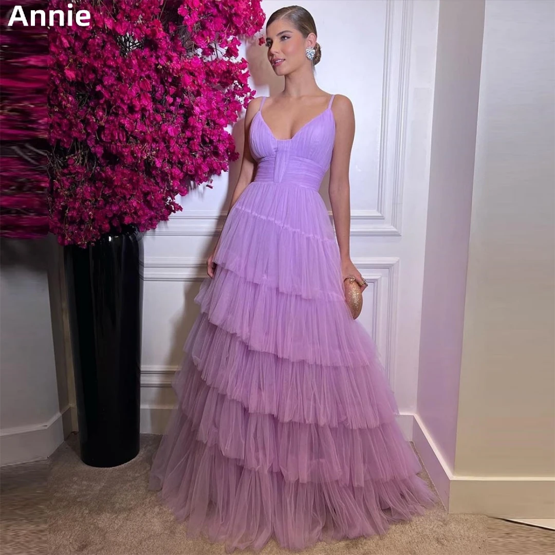 Annie V-neck Tulle Layers Prom Dresses Lavender Backless Cocktail Custom Evening Dresses Ruffles 2023 Damen Abendkleid
Annie V-neck Tulle Layers Prom Dresses Lavender Backless Cocktail Custom Evening Dresses Ruffles 2023 Damen Abendkleid