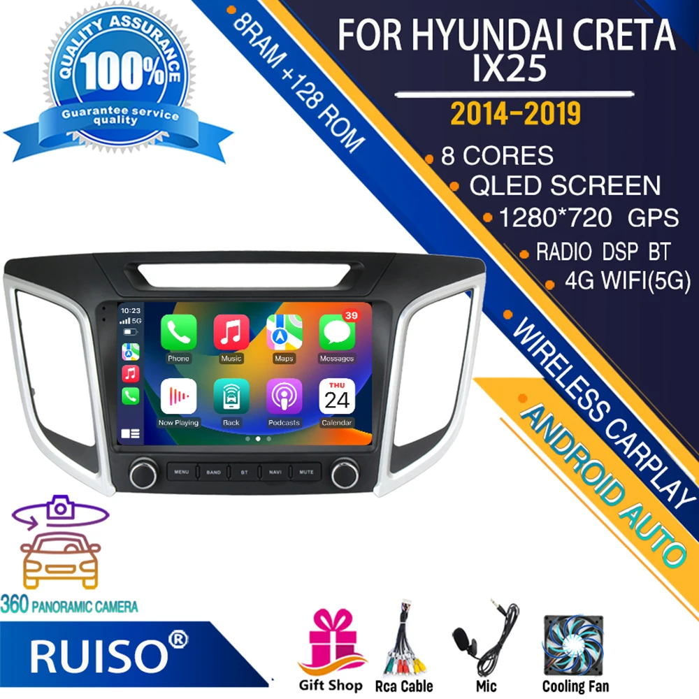RUISO Android touch screen car dvd player For Hyundai CRETA IX25 2014-2019 car radio stereo navigation monitor 4G GPS Wifi
RUISO Android touch screen car dvd player For Hyundai CRETA IX25 2014-2019 car radio stereo navigation monitor 4G GPS Wifi