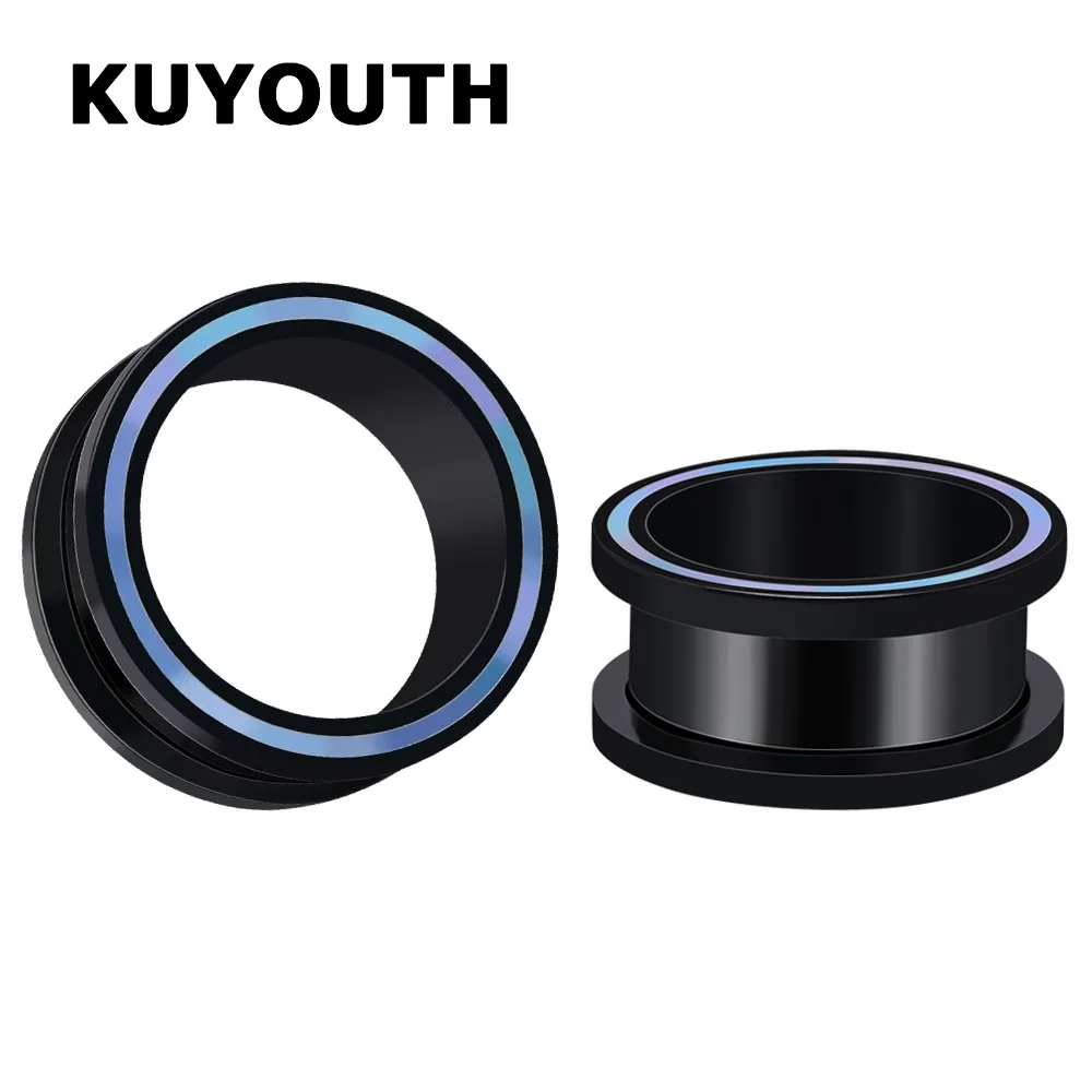 KUYOUTH Simple Stainless Steel Natural Colored Shell Ring Black Ear Tunnels Stretchers Body Piercing Earring Expanders 2PCS
KUYOUTH Simple Stainless Steel Natural Colored Shell Ring Black Ear Tunnels Stretchers Body Piercing Earring Expanders 2PCS