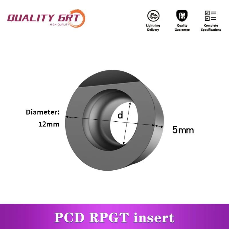 

Q.Grt Алмазная вставка RPGT1003-R5 RPGT10T3MO RPGT1204MO-R6 PCD торцевая фреза из алюминиевого сплава инструмент ЧПУ Карбид CBN токарный станок