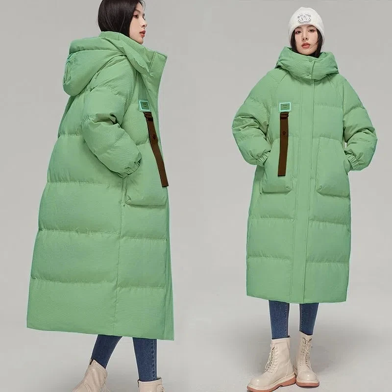 

2023 зимнее теплое утепленное хлопковое пальто, новейшие женские парки оверсайз, пальто, женская зимняя Свободная куртка с капюшоном и хлопковой подкладкой, верхняя одежда