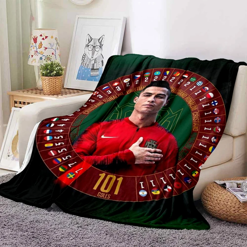 

Football Creative Custom Printed manta sofa bed cover soft and hairy blanket plaid Soft Warm Flannel Throw Blankets Fans gift