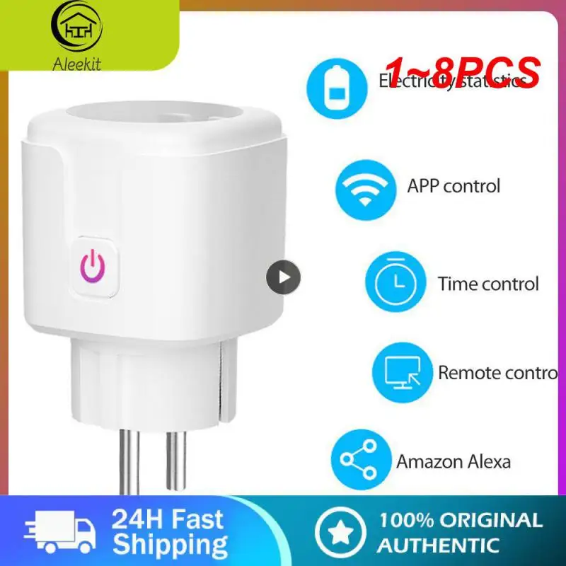 1~8PCS Smart WiFi Plug Adaptor 16A Remote Voice Control Power Monitor Socket Outlet Timing Function work with Alexa Home
1~8PCS Smart WiFi Plug Adaptor 16A Remote Voice Control Power Monitor Socket Outlet Timing Function work with Alexa Home