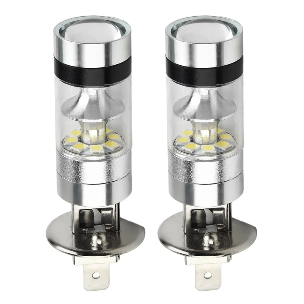 2Pcs H1 100W LED White 12-24V 20SMD Projector Fog Driving DRL Lights Bulbs 6000K Fog DRL Car Headlight Bulbs Car Accessories
2Pcs H1 100W LED White 12-24V 20SMD Projector Fog Driving DRL Lights Bulbs 6000K Fog DRL Car Headlight Bulbs Car Accessories