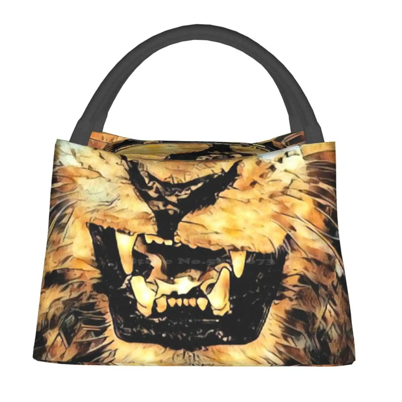 

Angry Lion Insulation Bag Thermal Food Storage Bag Panther Leopard Big Cat Cat Tiger Cougar Lion Bobcat Lioness