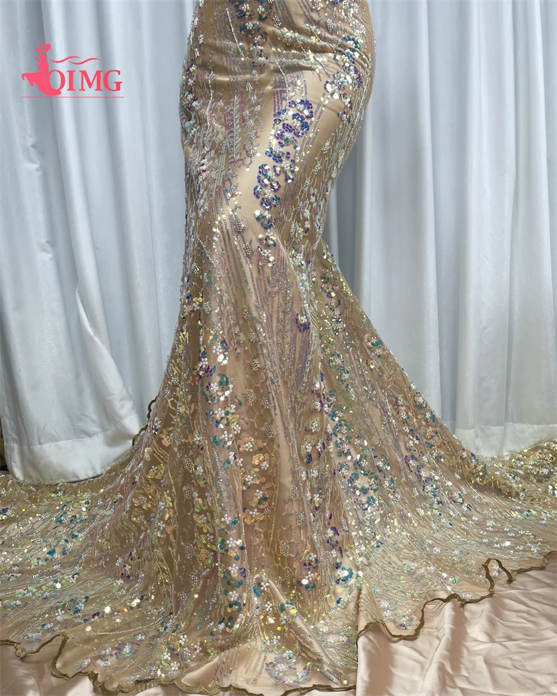 OIMG 2023 High Quality African Lace Fabric Sequins Mesh Lace France Luxury Beads 3D Embroidered Tulle Lace Fabric For Sewing
OIMG 2023 High Quality African Lace Fabric Sequins Mesh Lace France Luxury Beads 3D Embroidered Tulle Lace Fabric For Sewing