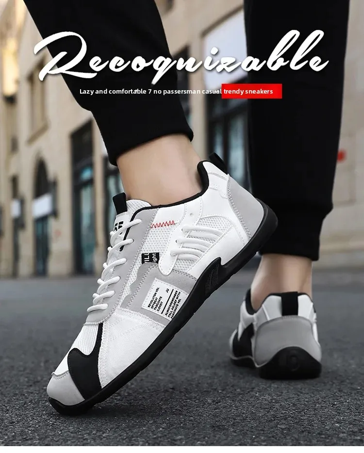 Low-Top Men's Casual Shoes Breathable Retro Sporty Style Summer New Fashion Trendy Bean Board Shoes Comfortable Rubber Sole Low-Top Men's Casual Shoes Breathable Retro Sporty Style Summer New Fashion Trendy Bean Board Shoes Comfortable Rubber Sole