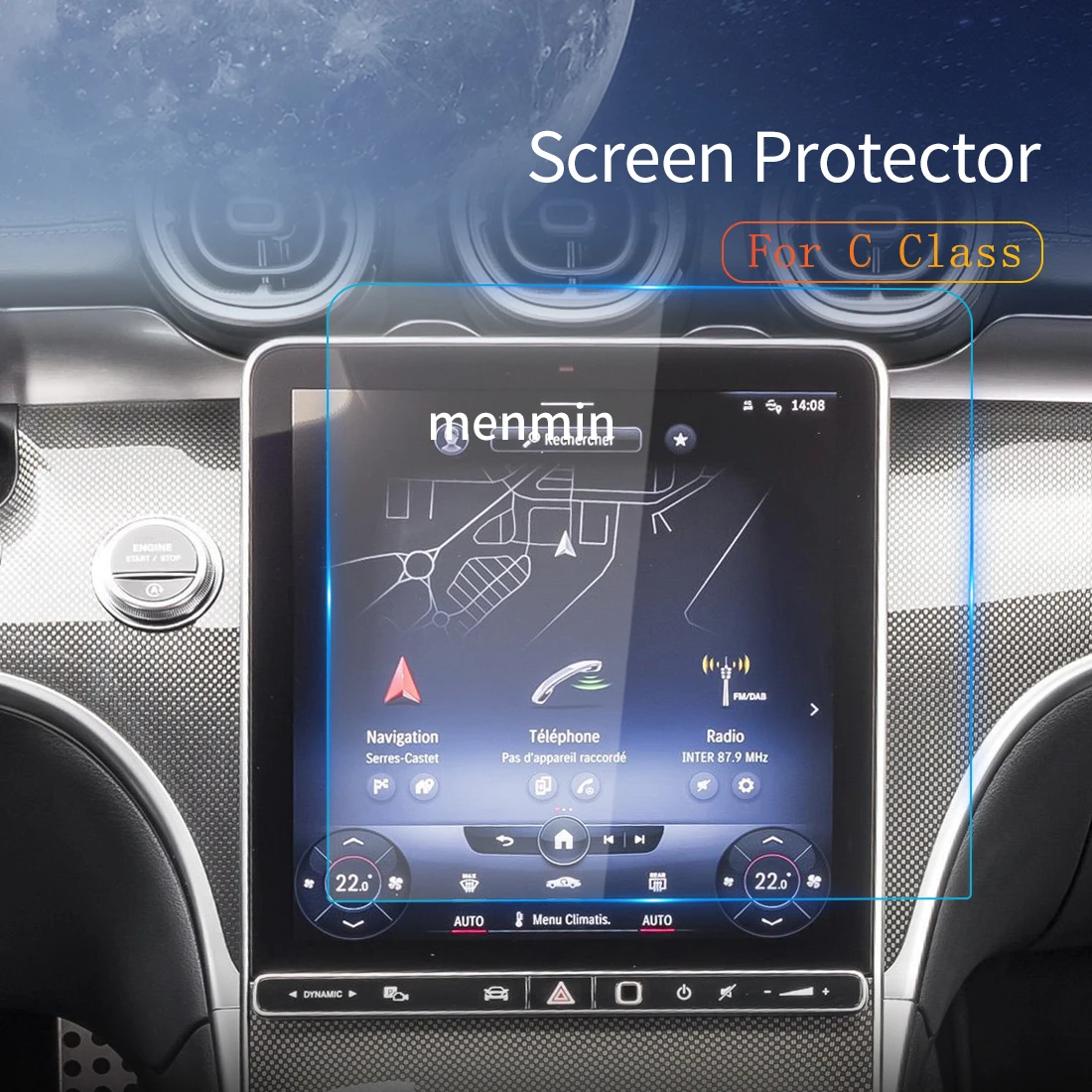 Автомобильная наклейка для Carplay, Защита экрана для Benz C класса 2023, дисплей, аналогичное навигационное транспортное средство
Автомобильная наклейка для Carplay, Защита экрана для Benz C класса 2023, дисплей, аналогичное навигационное транспортное средство