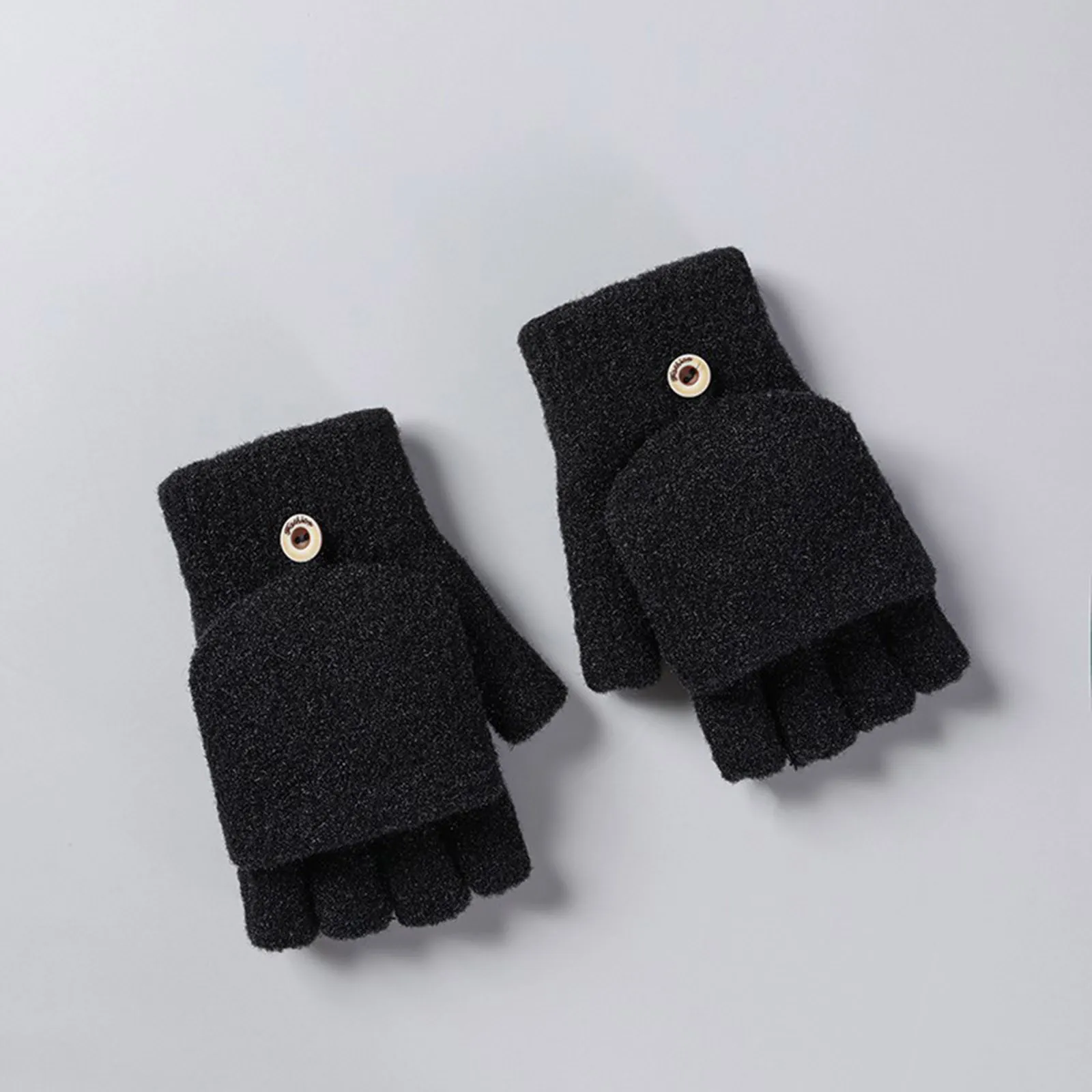 

Knitted Flip Cover Half Finger Gloves Winter Unisex Warm Touch Screen Glove Winter New Mittens Outdoor Cycling Driving Guantes