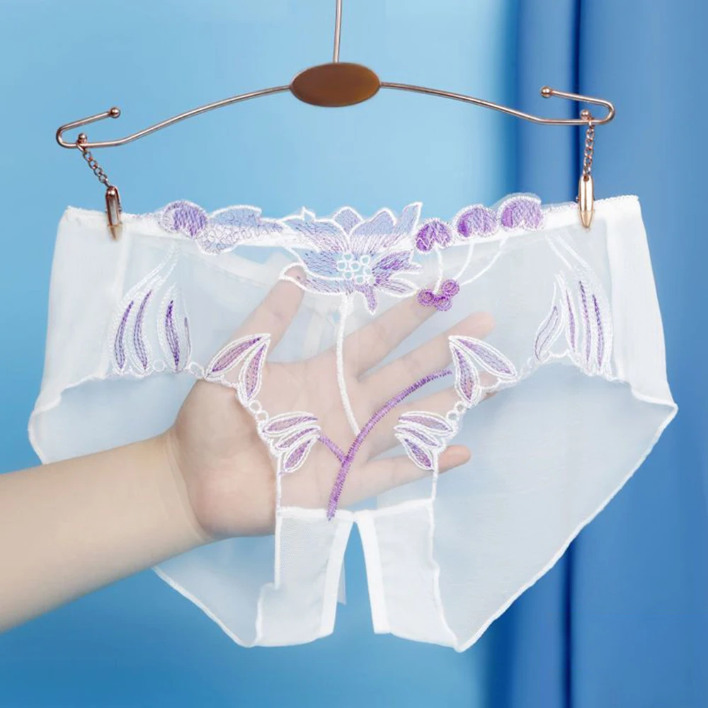 Women‘s Sexy Underwear Floral Mesh Comfort Sheer Crotch Slit Seamless Briefs UltraThin Panties Crotchless See Through Underpants
Women‘s Sexy Underwear Floral Mesh Comfort Sheer Crotch Slit Seamless Briefs UltraThin Panties Crotchless See Through Underpants