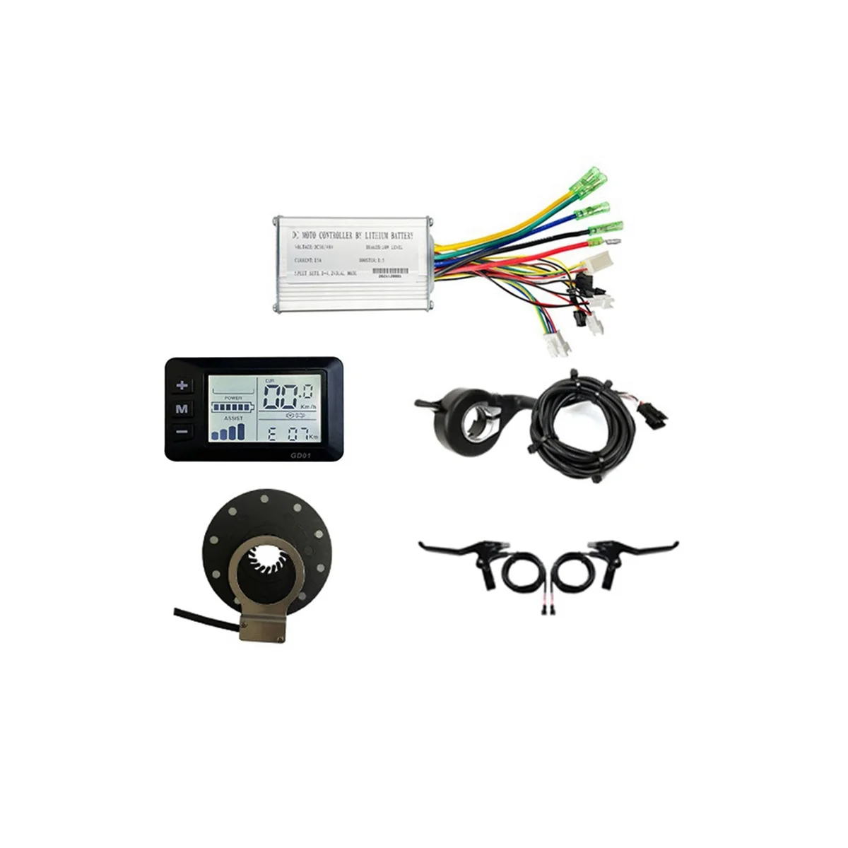 36V 48V 250W 350W E-Bike 15A Sine Wave Brushless Controller with GD01 Display E-Bike Light Display
36V 48V 250W 350W E-Bike 15A Sine Wave Brushless Controller with GD01 Display E-Bike Light Display