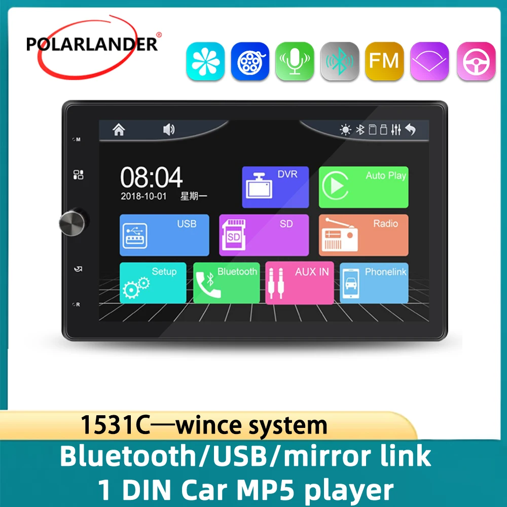 Car Stereo 1 Din 10.4" Wired Carplay Multimedia Player 360° Screen Adjustment FM/AM/RDS Android Auto Bluetooth Type-C Charging
Car Stereo 1 Din 10.4" Wired Carplay Multimedia Player 360° Screen Adjustment FM/AM/RDS Android Auto Bluetooth Type-C Charging