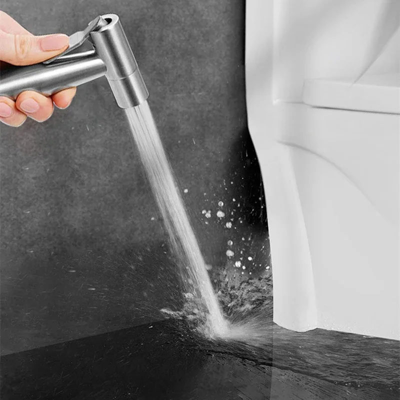 

Handheld Toilet Bidet Sprayer Set Kit Stainless Steel Hand Bidet Faucet for Bathroom Hand Sprayer Shower Head Self Cleaning