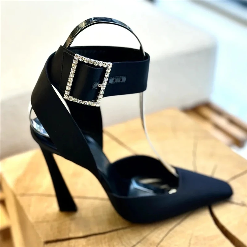 Designer Women Pumps Square To High Heels Satin Gladiator Sandals Ankle Strap Party Dress Shoes Ladies Crystal Stiletto
Designer Women Pumps Square To High Heels Satin Gladiator Sandals Ankle Strap Party Dress Shoes Ladies Crystal Stiletto