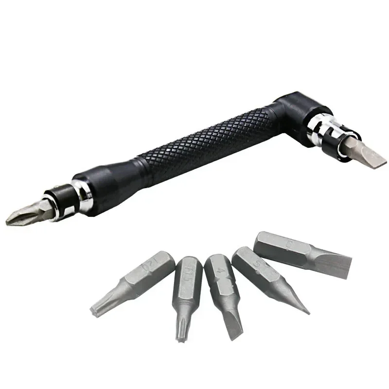 

Head Screwdriver Tool Tool Small Bits Key Socket Dual Space Mini Screwdriver Wrench 1/4" 6.35mm L-shaped Utility Bit Set Drill