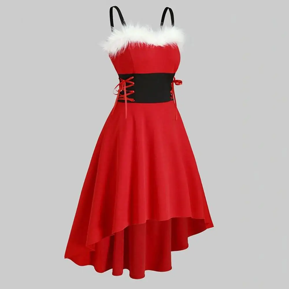 Sleeveless Women Dress Waist Tight Autumn Shoulder Straps High Low Hem Party Dress
Sleeveless Women Dress Waist Tight Autumn Shoulder Straps High Low Hem Party Dress