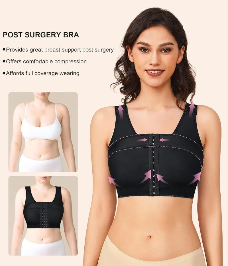 Women Front Button Post-Surgery Shaping Bra Shockproof Gathering Anti-sagging Underwear Compression Bra with Breast Support Band Women Front Button Post-Surgery Shaping Bra Shockproof Gathering Anti-sagging Underwear Compression Bra with Breast Support Band