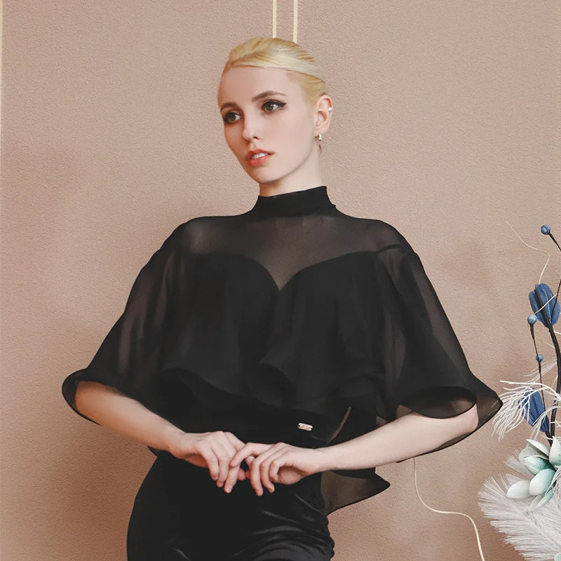 National Standard Dance Jumpsuit Female Summer New Modern Dance Clothes Lotus Leaf Mesh Bodysuit Latin Dance Costumes DN11847
National Standard Dance Jumpsuit Female Summer New Modern Dance Clothes Lotus Leaf Mesh Bodysuit Latin Dance Costumes DN11847