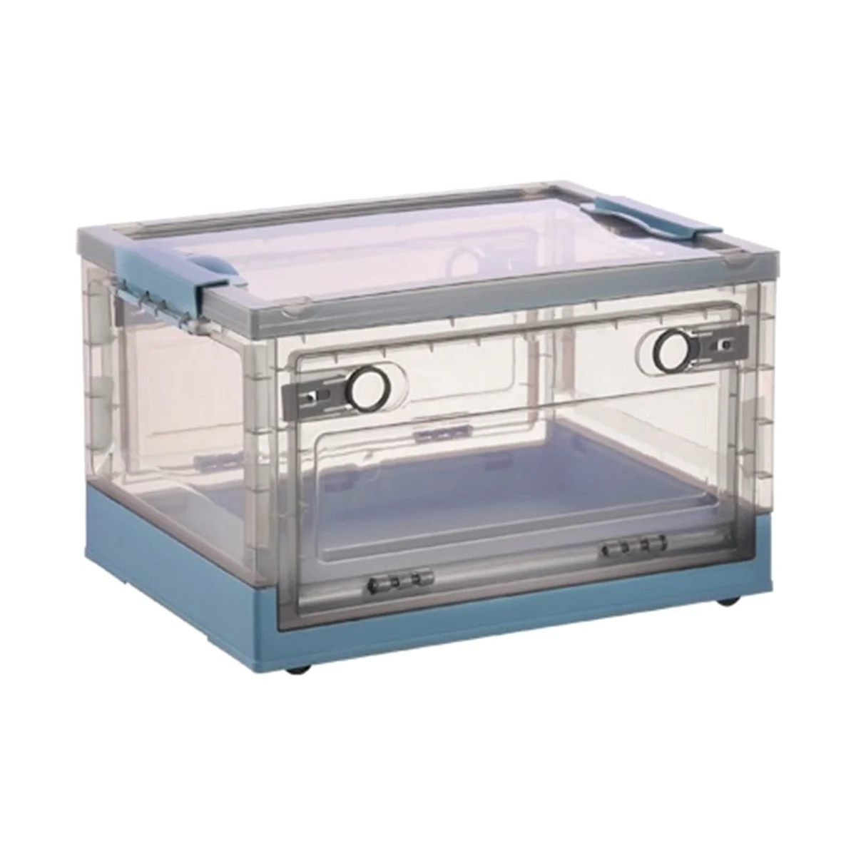 Collapsible Storage Bins with Double Side Doors , Clear Storage Boxes with Lid , Organization Box with Wheels Blue
Collapsible Storage Bins with Double Side Doors , Clear Storage Boxes with Lid , Organization Box with Wheels Blue