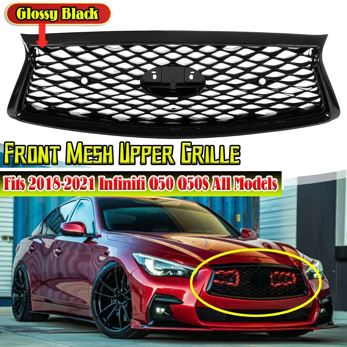 Передняя решетка для Infiniti Q50 Q50S 2018-2021 ABS Глянцевая черная искусственная кожа комплект Гриль автомобильные аксессуары
Передняя решетка для Infiniti Q50 Q50S 2018-2021 ABS Глянцевая черная искусственная кожа комплект Гриль автомобильные аксессуары