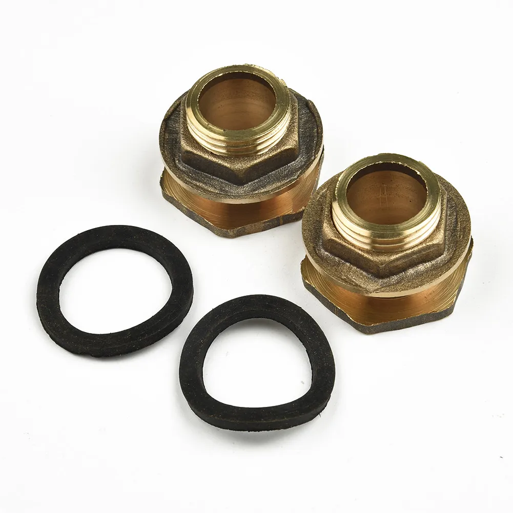 2PCS Water Tank Connection 1/2 3/4 Brass Rain Buckets Rain Water Pipe Through Hole Container Screw Connection Garden Supplies
2PCS Water Tank Connection 1/2 3/4 Brass Rain Buckets Rain Water Pipe Through Hole Container Screw Connection Garden Supplies