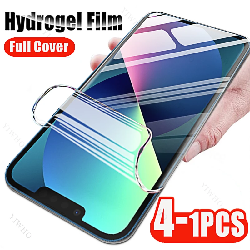 

4-1pcs for Apple Iphone 13 12 11 Pro Max Mini Screen Protectors Clear Hydrogel Film for Iphone X XR XS Max 13ProMax 13mini 13pro