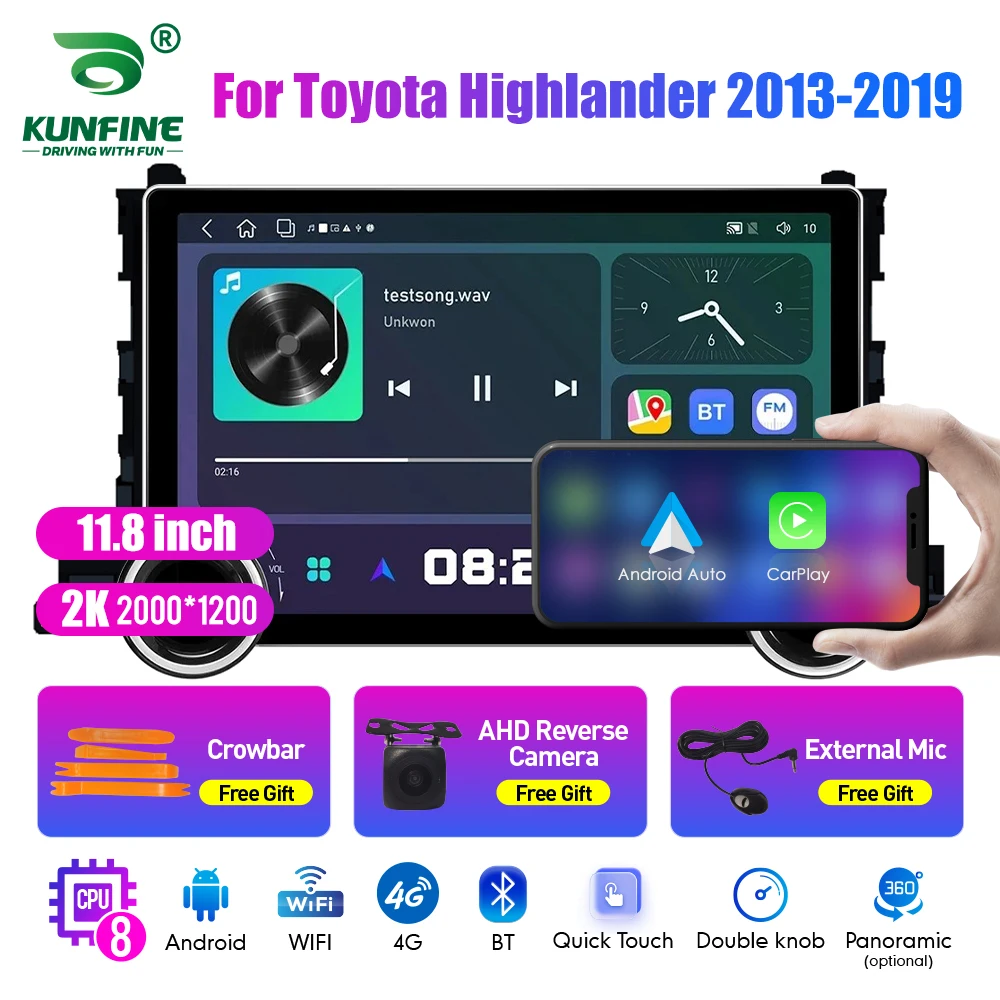 11.8 Inch 2K Double Knobs 2 Din Car Radio For Highlander 2013-2019 Car Radio DVD Multimedia Video Player Android Auto Carplay
11.8 Inch 2K Double Knobs 2 Din Car Radio For Highlander 2013-2019 Car Radio DVD Multimedia Video Player Android Auto Carplay
