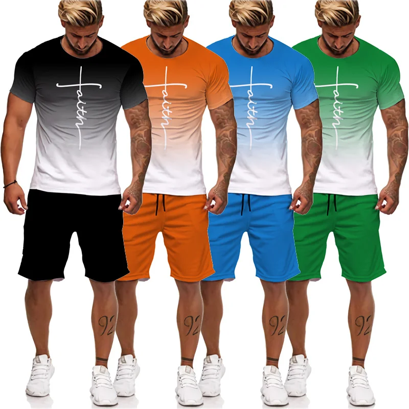 Summer Faith Print Men's Tees/Shorts/Sets Fashion Gradient Graphic T-Shirt Pants Suit Couple Outfits Hip Hop Streetwear Clothing
Summer Faith Print Men's Tees/Shorts/Sets Fashion Gradient Graphic T-Shirt Pants Suit Couple Outfits Hip Hop Streetwear Clothing