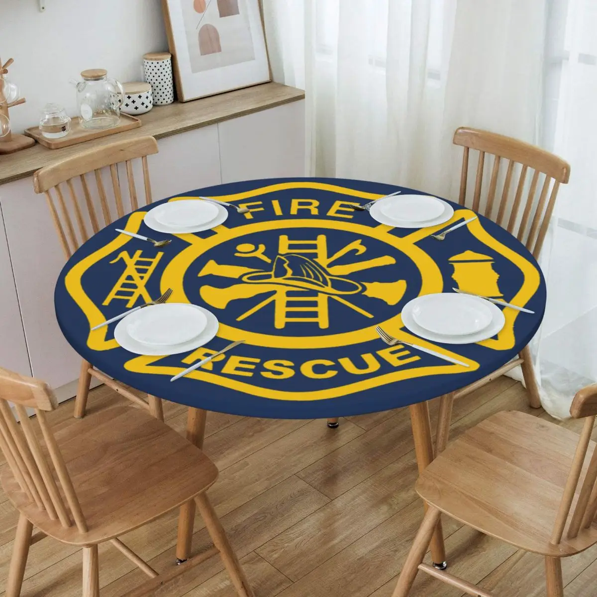 Round Waterproof Firefighter Fire Rescue Table Cover Fitted Table Cloth Backed Edge Tablecloth for Dining
Round Waterproof Firefighter Fire Rescue Table Cover Fitted Table Cloth Backed Edge Tablecloth for Dining