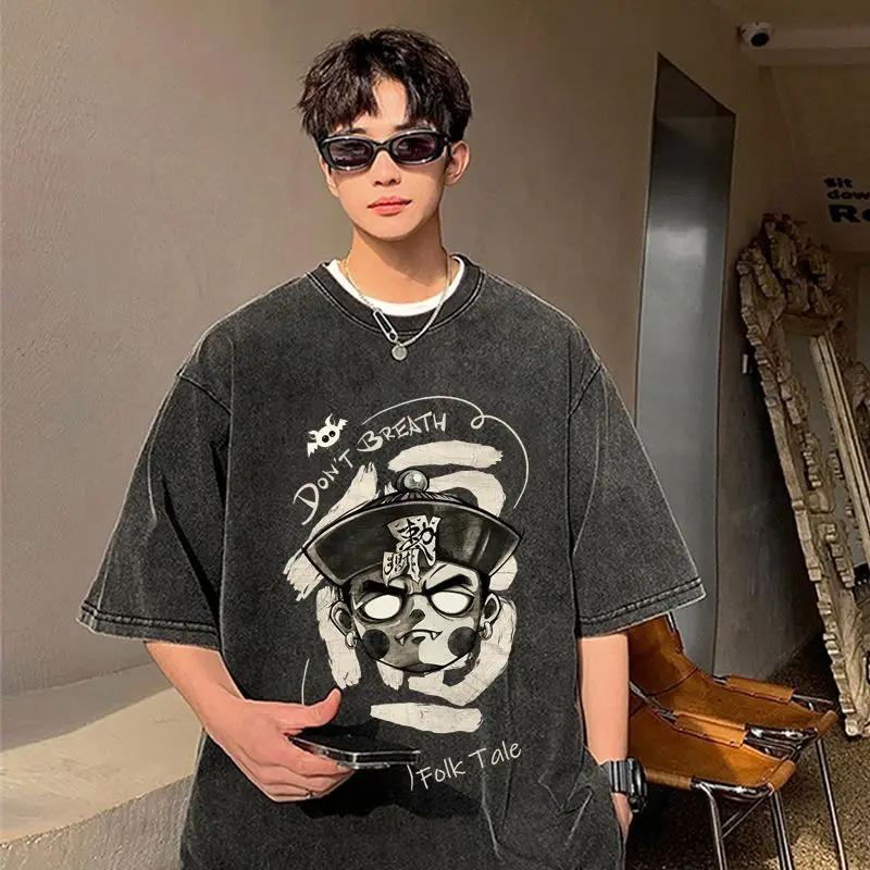 Design Sense Summer Washed Old Short Sleeved T-shirt Men Instagram Brand Loose American Retro Pure Cotton Half Sleeved Shirt New
Design Sense Summer Washed Old Short Sleeved T-shirt Men Instagram Brand Loose American Retro Pure Cotton Half Sleeved Shirt New