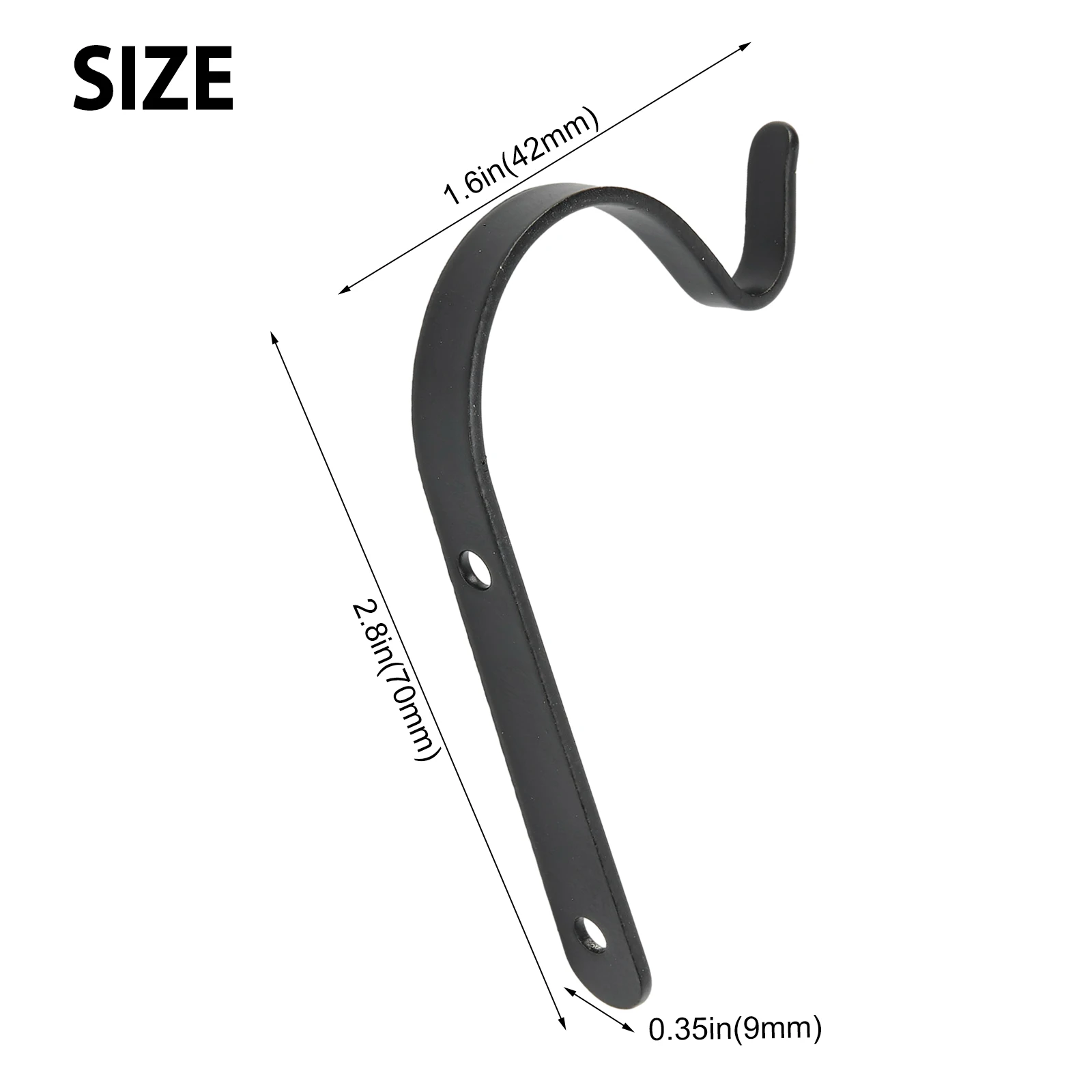 Curved Hook Plant Bracket Garden Decoration 4PCS 70mmx42mmx9mm Iron Material Wall Pots For Flower Pot Bird Feeder
Curved Hook Plant Bracket Garden Decoration 4PCS 70mmx42mmx9mm Iron Material Wall Pots For Flower Pot Bird Feeder