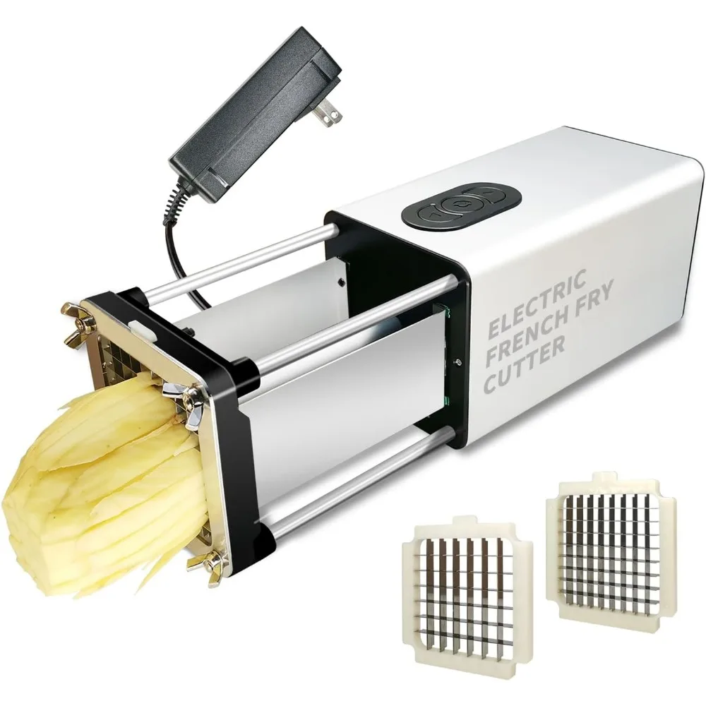 Fstcrt Electric French Fry Cutter, French fry cutter stainless steel with 1/2 & 3/8 Inch blade, vegetable cutter
Fstcrt Electric French Fry Cutter, French fry cutter stainless steel with 1/2 & 3/8 Inch blade, vegetable cutter