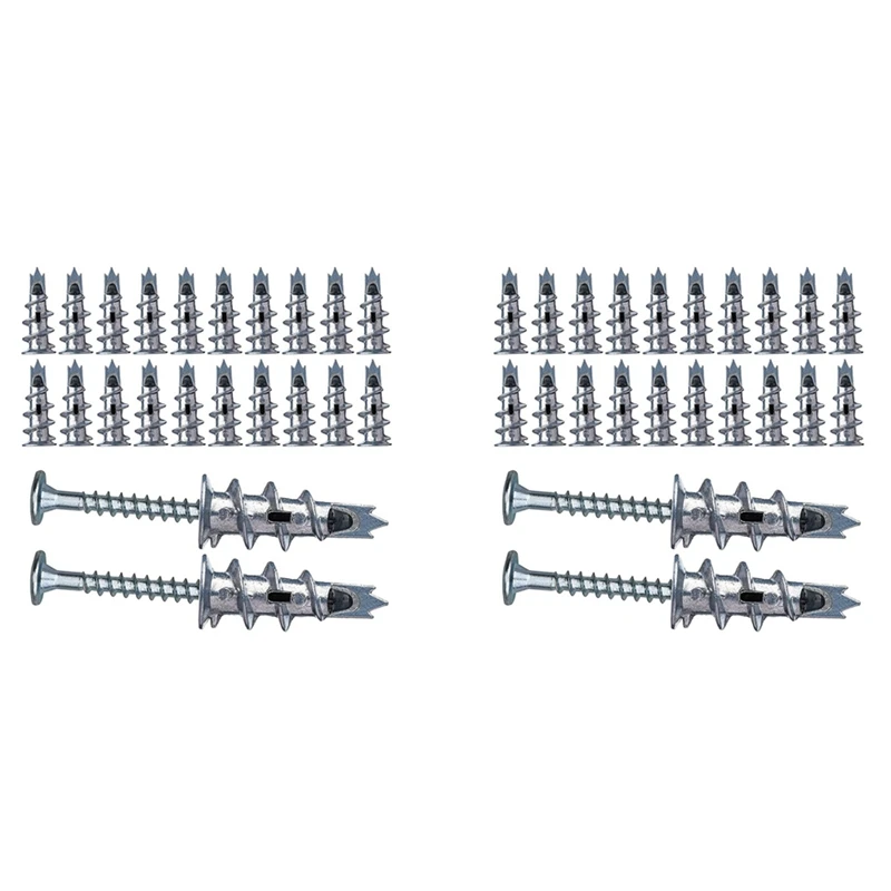 80 Pcs Metal Self Drive Anchor Plasterboard Dowels With Screws 4.5 X 35Mm For Single-Layer And Double-Clad Plasterboar
80 Pcs Metal Self Drive Anchor Plasterboard Dowels With Screws 4.5 X 35Mm For Single-Layer And Double-Clad Plasterboar
