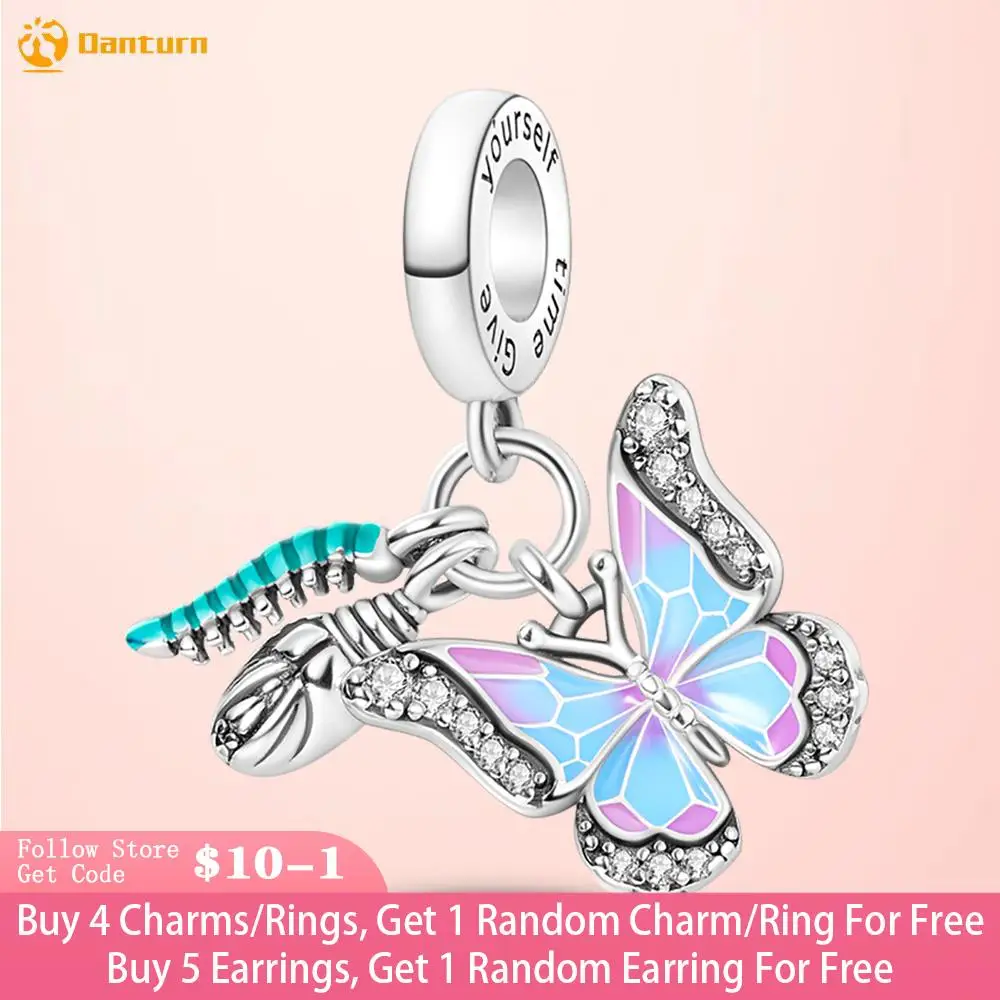 Danturn 925 Sterling Silver Beads Blue Butterfly Dangle Charm fit Original Pandora Bracelets Fashion Women Jewelry
Danturn 925 Sterling Silver Beads Blue Butterfly Dangle Charm fit Original Pandora Bracelets Fashion Women Jewelry