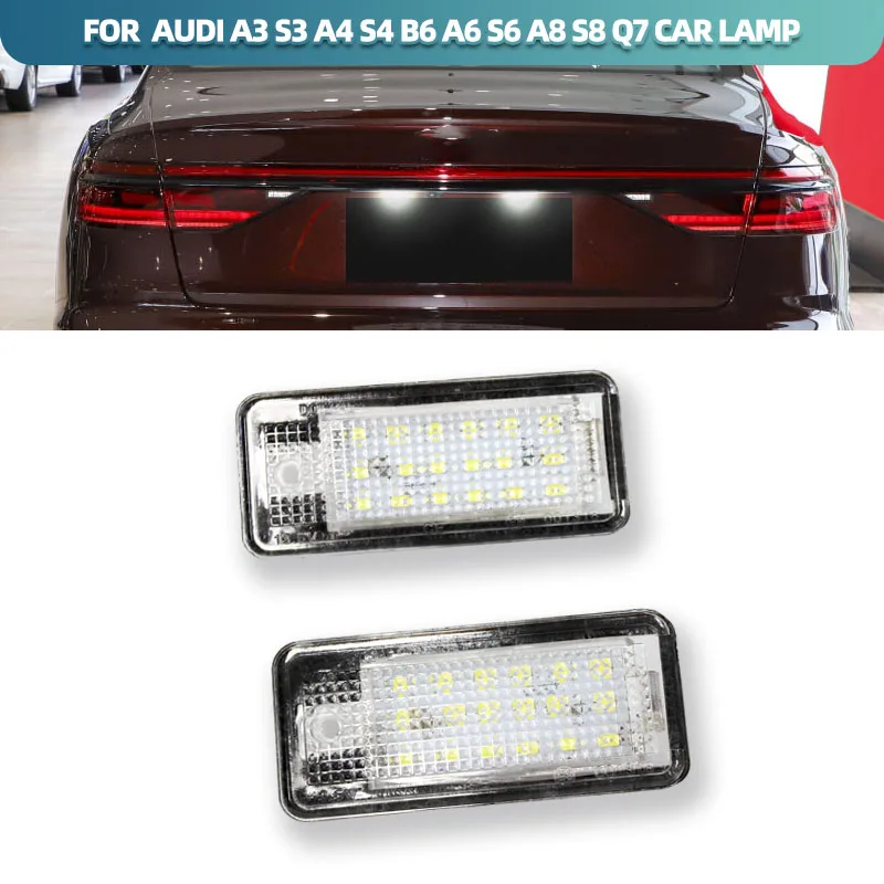 Для Audi A3 S3 A4 S4 B6 A6 S6 A8 S8 фотосессия номерной знак для автомобиля фотолампа 2 шт. Освещение номерного знака
Для Audi A3 S3 A4 S4 B6 A6 S6 A8 S8 фотосессия номерной знак для автомобиля фотолампа 2 шт. Освещение номерного знака