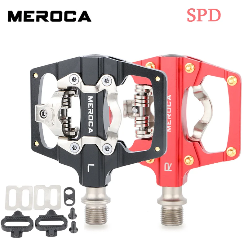 MEROCA MTB Bike Self-Locking Pedal Aluminum Alloy DU+Bearing Mountain Bike XC Clipless SPD Cleats Bicycle Pedal
MEROCA MTB Bike Self-Locking Pedal Aluminum Alloy DU+Bearing Mountain Bike XC Clipless SPD Cleats Bicycle Pedal